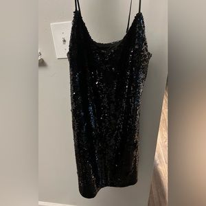 Black sequin dress
